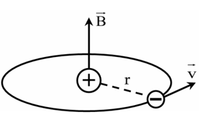 Nguy&ecirc;n tử Hydrogen c&oacute; cấu tạo gồm hạt nh&acirc;n l&agrave; một proton c&oacute; điện t&iacute;ch e=1,6.10^-19C v&agrave; lớp vỏ l&agrave; một electron c&oacute; điện t&iacute;ch -e. Coi electron trong nguy&ecirc;n tử chuyển động tr&ograve;n đều xung q (ảnh 1)