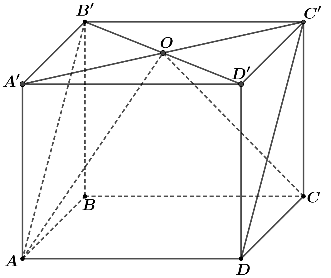 Cho h&igrave;nh lập phương ABCD.A'B'C'D' c&oacute; cạnh bằng a (ảnh 1)