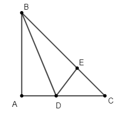 Cho ABC vuông tại A. Tia phân giác BD của góc B (D thuộc AC). Trên cạnh BC lấy điểm E sao cho BE = BA.Chứng minh: BD là tia phân giác của góc ADE (ảnh 1)