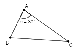 Cho ∆ABC có góc A = 80 độ,góc B -  góc C = 20 độ. Hãy so sánh các cạnh của ∆ABC? (ảnh 1)