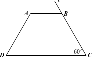 Cho hình thang cân ABCD.ABCD. Biết góc C = 60 độ. Số đo góc B là: (ảnh 1)