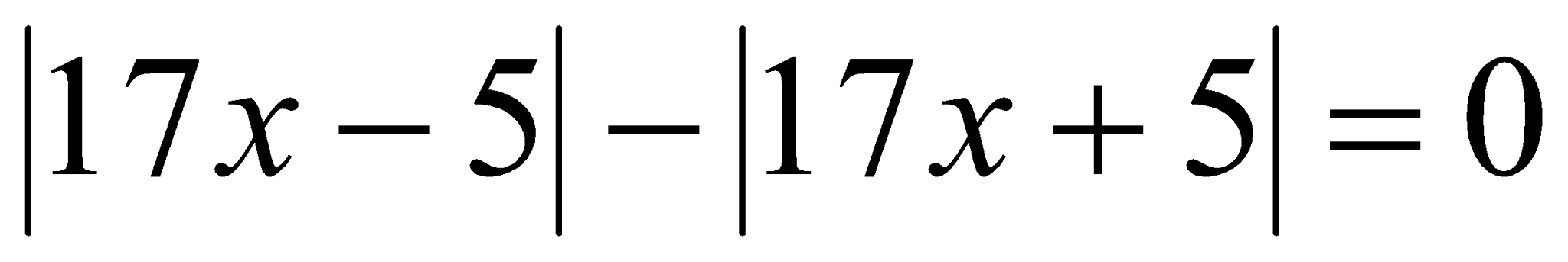 Tìm x giá trị của x: |17x-5| - |17x+5| = 0 (ảnh 2)