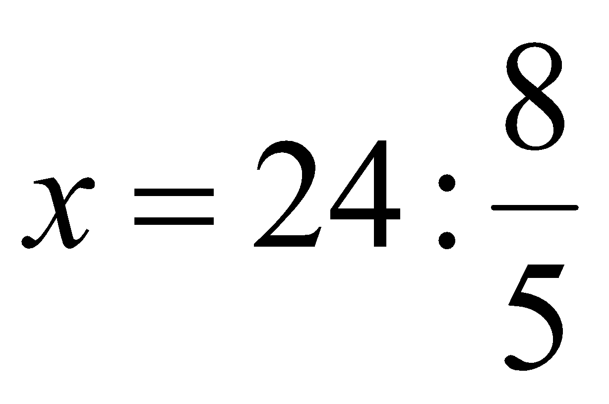 Tìm giá trị của x: 24/x x 1/4 = 2/5 (ảnh 5)