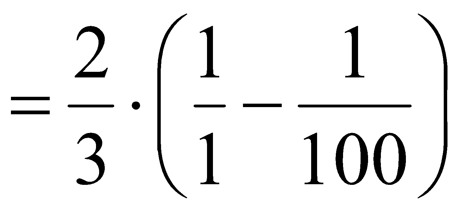 Tính tổng biểu thức: 2/(1x4) + 2/(4x7) + 2/(7x10) + ... + 2/(97x100) (ảnh 5)