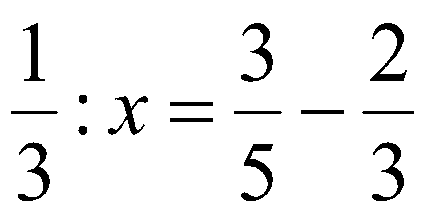 Tìm giá trị của x biết: 2/3 + 1/3:x = 3/5 (ảnh 3)