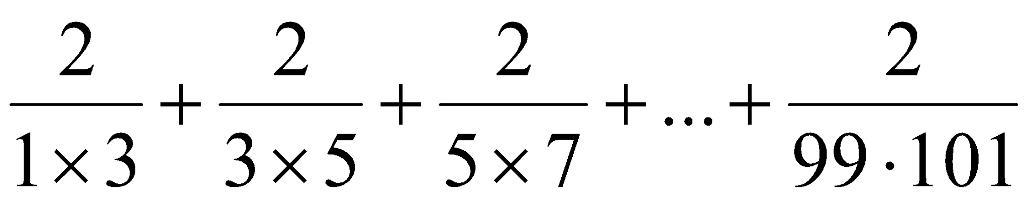 Tính giá trị biểu thức: 2/(1x3) + 2/(3x5) + 2/(5x7) + ... + 2/(99x101) (ảnh 2)