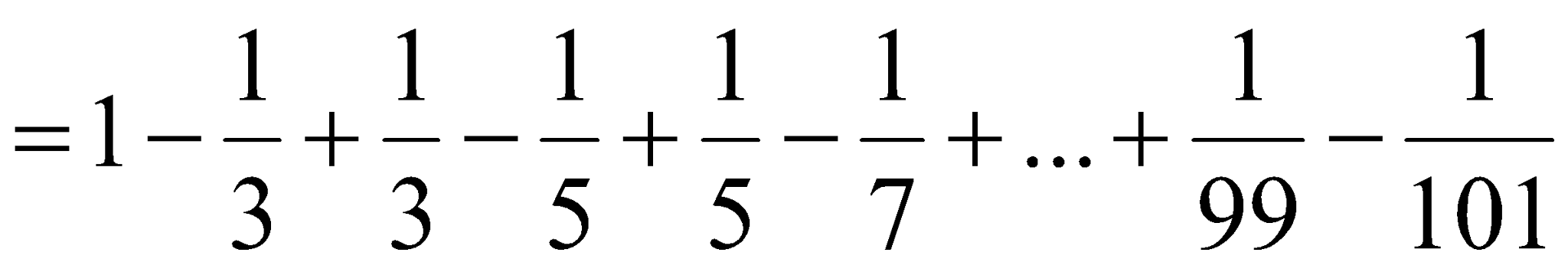 Tính giá trị biểu thức: 2/(1x3) + 2/(3x5) + 2/(5x7) + ... + 2/(99x101) (ảnh 3)