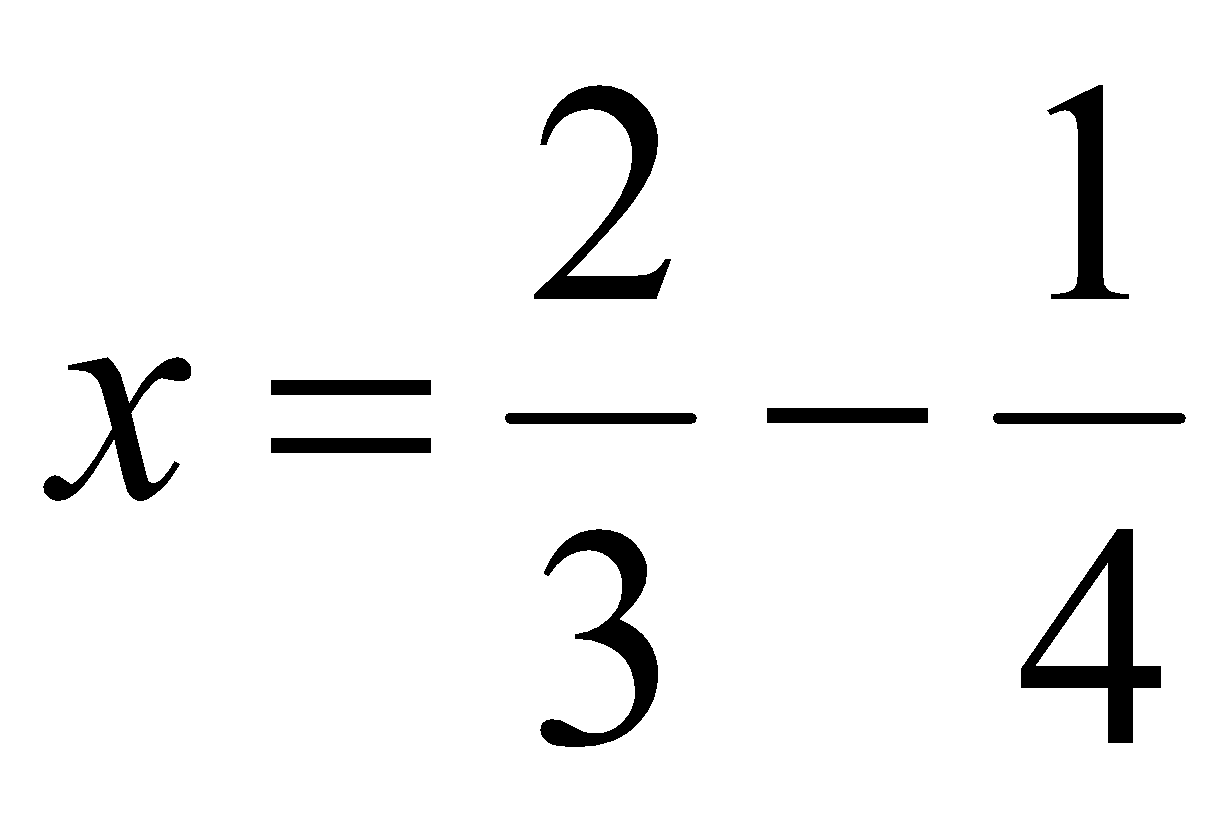 Tìm giá trị của x: 2/3 - x = 1/4 (ảnh 3)