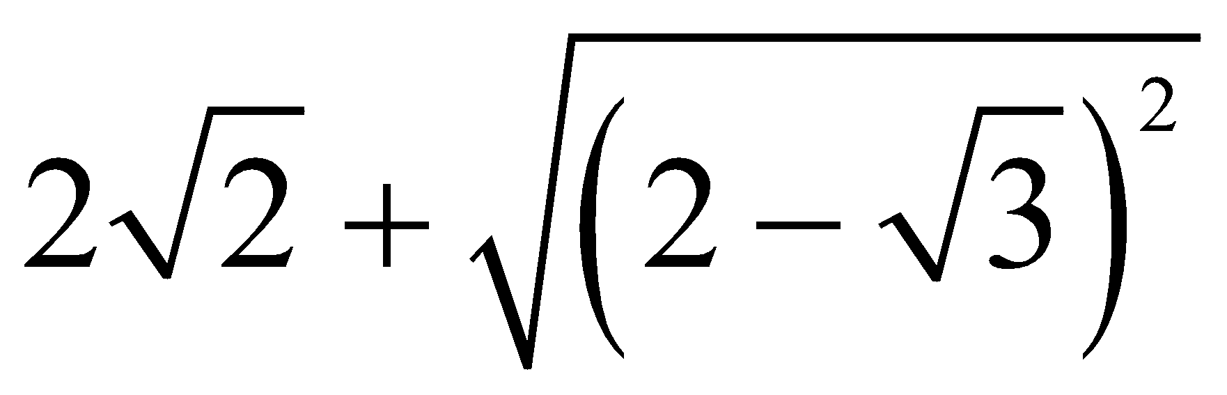 Rút gọn biểu thức: 2 căn (2) + căn((2 - căn(3))^2) (ảnh 1)