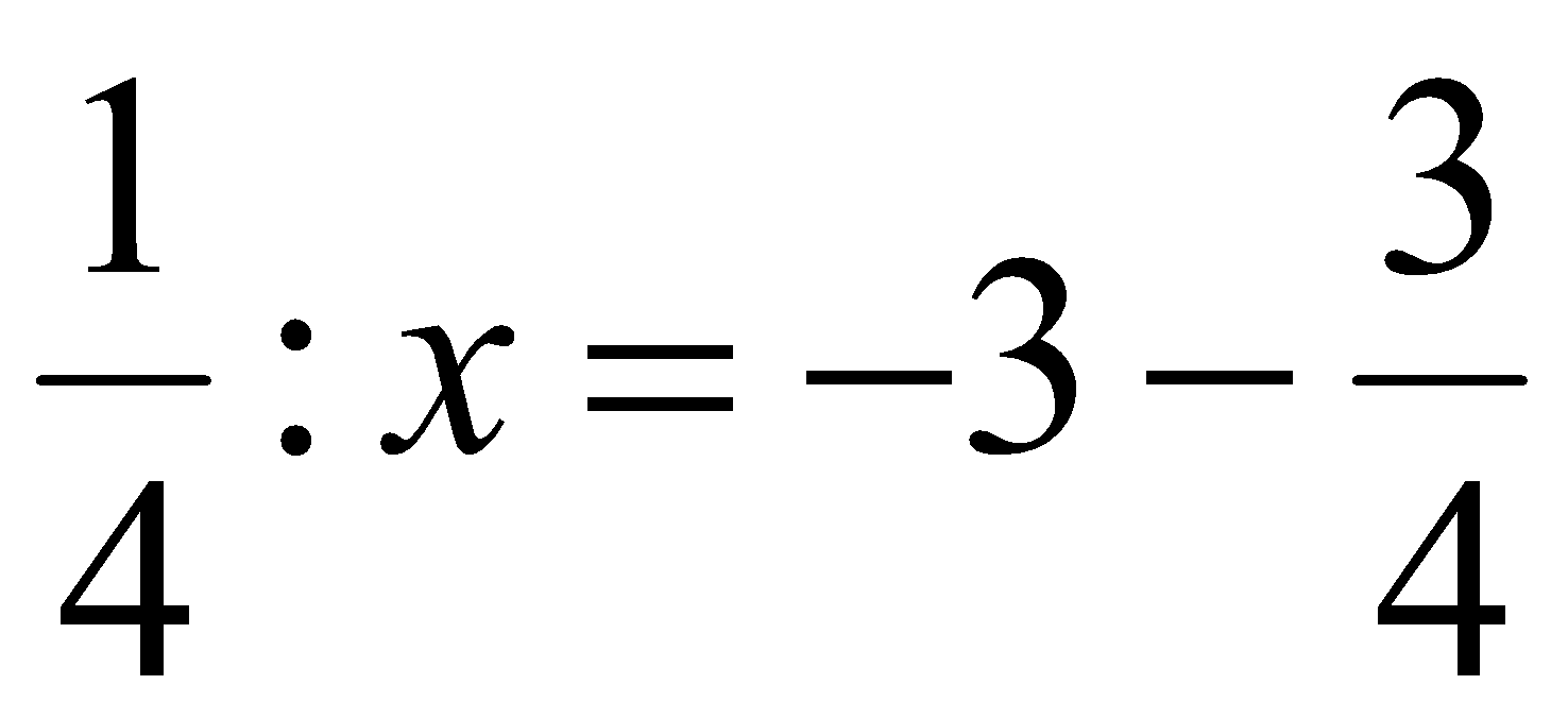 Tìm giá trị của x biết: 3/4 + 1/4:x = -3 (ảnh 3)