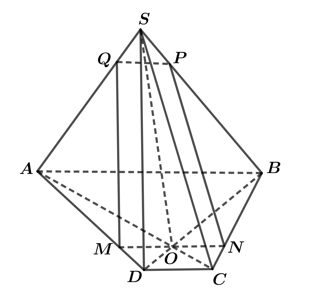 Cho hình chóp S.ABCD có đáy ABCD là hình thang vuông tại A và D, AB = 3CD. Gọi O là giao điểm của AC và BD. Mặt phẳng alpha đi qua O (ảnh 1)