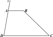 Cho hình thang ABCD (AB // CD). Biết góc A = 100 độ. Tính số đo góc D (đơn vị: độ). (ảnh 1)