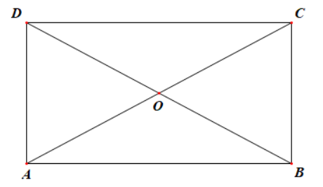 Cho hình chữ nhật ABCD có hai đường chéo AC và BD cắt nhau tại O. Biết góc ABD = 30 độ. Xét tính đúng/sai của các khẳng định sau: (ảnh 1)