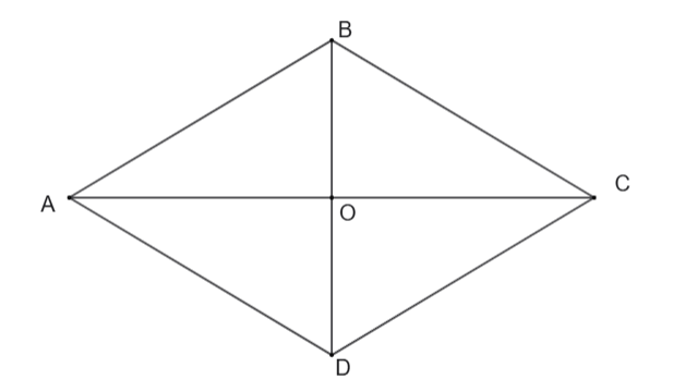 Cho hình thoi ABCD có góc A = 60 độ. Hai đường chéo AC và BD cắt nhau tại O. Xét tính đúng/sai của các khẳng định sau: (ảnh 1)