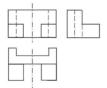 Cho vật thể có mô hình như sau: (ô lưới vuông có cạnh 10 mm)

Vẽ các hình chiếu vuông góc? (ảnh 2)