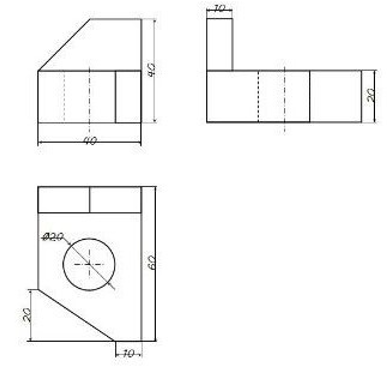 Vẽ c&aacute;c h&igrave;nh chiếu vu&ocirc;ng g&oacute;c? (ảnh 1)