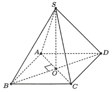 Cho hình chóp S.ABCD, đáy là hình thoi tâm O và SA = SC, SB = SD. Xét tính đúng, sai của các mệnh đề sau: (ảnh 1)