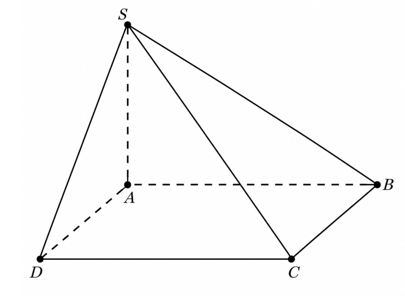 Cho hình chóp S.ABCD có SA ⊥ (ABCD) đáy ABCD là hình chữ nhật với AC = căn 5 và BC = căn 2. Tính khoảng cách giữa SD và BC. (Làm tròn kết quả đến hàng phần trăm) (ảnh 1)