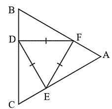 Cho tam giác đều ABC và tam giác DEF như hình vẽ:

Xét tính đúng/sai của mỗi khẳng định sau: (ảnh 1)