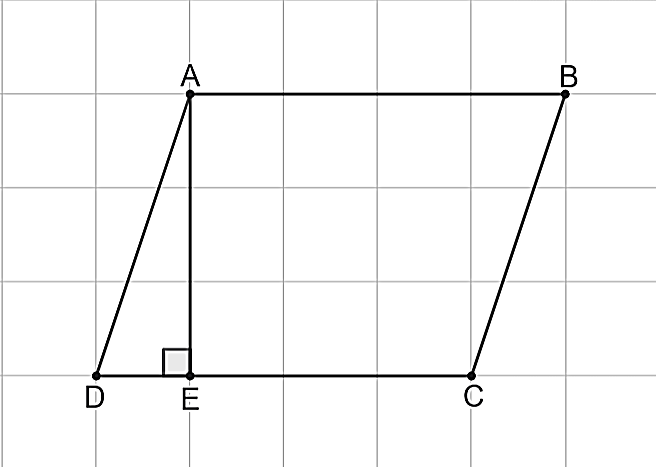 Cho hình bình hành ABCD như hình vẽ:

Biết mỗi ô vuông có độ dài cạnh bằng 2 cm. Xét tính đúng/sai của mỗi khẳng định sau: (ảnh 1)
