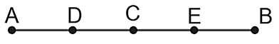 Cho đoạn thẳng AB = 12 cm, trên đoạn thẳng AB lấy các điểm C, D, E sao cho AC = 6 cm, DC = CE = 3 cm (D, E lần lượt nằm trên các đoạn thẳng AC, CB).
Xét tính đúng/sai của mỗi khẳng định sau: (ảnh 1)