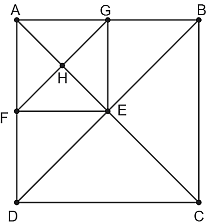 Cho các hình vuông ABCD, AGEF như hình vẽ:

Xét tính đúng/sai của mỗi khẳng định sau: (ảnh 2)