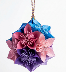 Để làm một số quả cầu hoa giấy (Kusudama) trang trí lớp học, bạn Trang đã gấp được 84 bông hoa màu xanh, 108 bông hoa màu hồng, 96 bông hoa màu tím. Trang muốn chia hết số hoa đã gấp (ảnh 1)