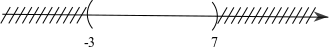 Cho hai tập hợp A = {x thuộc R| x >=2} và B = {x thuộc R| - 3 < x < 7} Viết tập hợp \(A\) và tập hợp \(B\) d (ảnh 2)