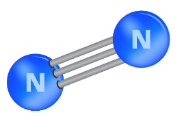 Cho công thức cấu tạo và năng lượng liên kết của phân tử nitrogen (N2) như sau:
.
Eb (  N ≡ N  ) = 945 kJ/mol
a) Phân tử nitrogen gồm hai nguyên tử, liên kết với nhau bằng liên kết ba (1 liên (ảnh 1)