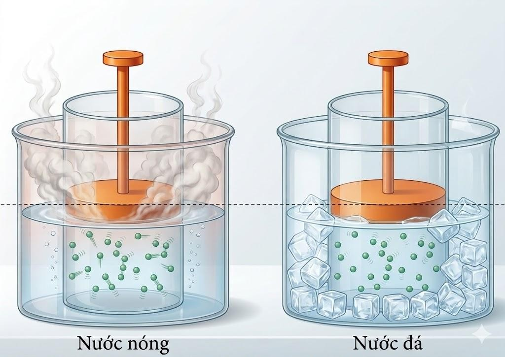 Một nhóm học sinh thực hiện tìm hiểu về sự biến thiên nội năng của một lượng khí xác định.
(I). Nhóm cho rằng: “Khi giữ thể tích không đổi, nếu một lượng khí nhận hoặc truyền nhiệt lượng thì  (ảnh 1)