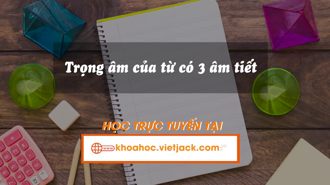Speaking - Trọng âm của từ có 3 âm tiết (Unit 10 - Global Success)