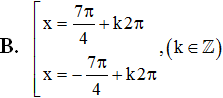 Phương trình 2cos x + căn 2 =0 có tất cả các nghiệm là (ảnh 3)