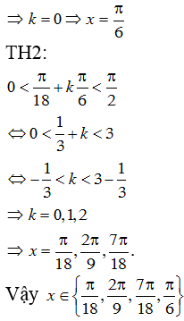 Số nghiệm của phương trình sin5x + căn 3 cos5x = 2.sin7x trên khoảng (0;pi/2) (ảnh 2)
