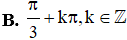 Phương trình tan ( x+ pi/3) = 0 có nghiệm là -pi/3 + k.pi với k thuộc Z (ảnh 3)