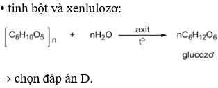 Dãy các chất đều có khả năng tham gia phản ứng thủy phân trong dung dịch H2SO4 đun nóng là (ảnh 6)