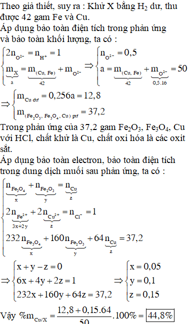 Cho A Gam Hỗn Hợp A Gồm Fe2O3, Fe3O4, Cu: Phản Ứng và Ứng Dụng