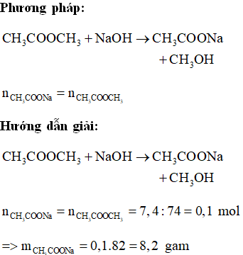 Tổng hợp thông tin về xà phòng hoá 7 4g metyl axetat