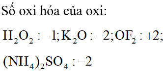 Số Oxi Hóa Trong H<sub onerror=