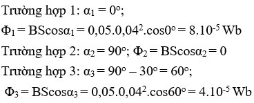 Đặt khung dây ABCD, cạnh a = 4ccm trong từ trường đều có cảm ứng từ B (ảnh 1)