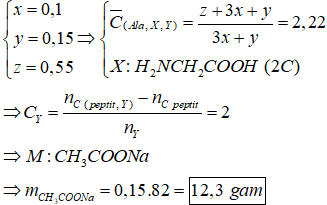 X là amino axit có công thức , Y là axit cacboxylic no (ảnh 2)
