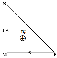 Một khung dây dẫn phẳng có dạng là một tam giác vuông MNP (vuông tại M) (ảnh 1)