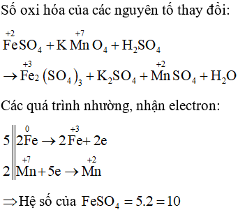 Phản ứng oxi hóa khử giữa FeSO<sub onerror=