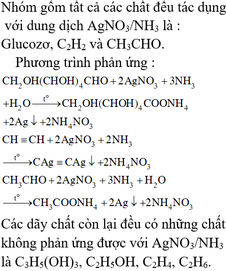 Ancol có tác dụng với AgNO<sub onerror=