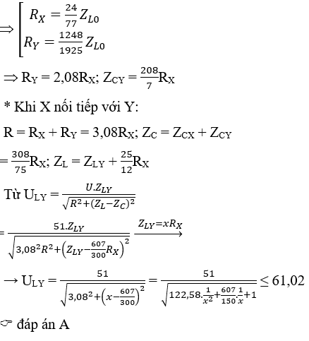 Lần lượt đặt điện áp u = U căn 2cos100 pi t V (U và omega không đổi) (ảnh 3)