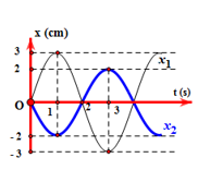 Đồ thị của hai dao động điều hòa cùng tần số có dạng như hình vẽ (ảnh 1)