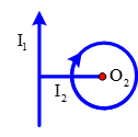 Hai dòng điện đặt trong không khí đồng phẳng: dòng thứ nhất thẳng đều (ảnh 1)