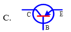 Kí hiệu tranzito p - n - p biểu diễn bằng hình nào dưới đây? (ảnh 3)