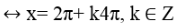 Phương trình cos (x/2) = -1 có nghiệm là: A.x = 2.pi + k.4.pi, k thuộc Z B. x = k2pi, k thuộc Z. (ảnh 2)