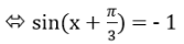 Tập nghiệm của phương trình: sinx + căn 3 cosx = -2 là: A.{-5pi/6+kpi, k thuôc Z} B.{-5pi/6+k2pi, k thuộc Z} (ảnh 4)