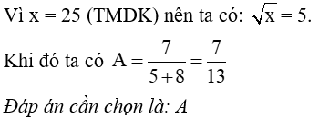 Cho hai biểu thức A=7/căn bậc hai của x+8 và B=căn bậc hai của x/ căn bậc hai của x- 3 (ảnh 1)